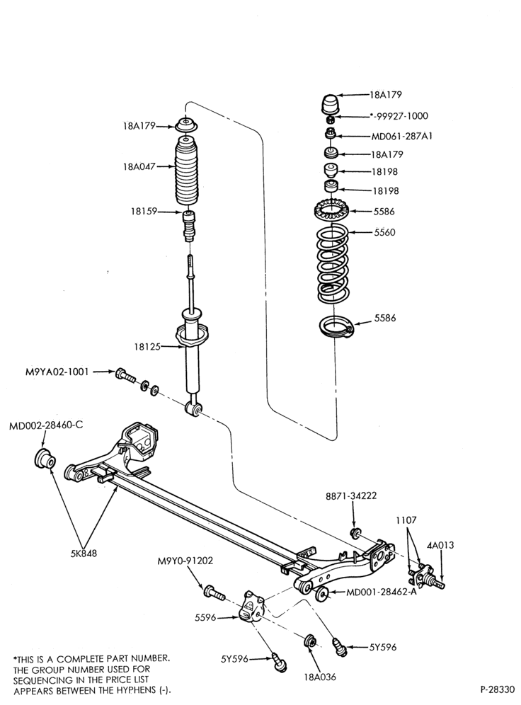 55 - FRAME-REAR SUSPENSION - shock absorbers, axle