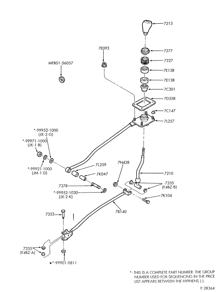 72.1 - EXTERNAL PARTS-Gearshift mechanism - floor mounted-All