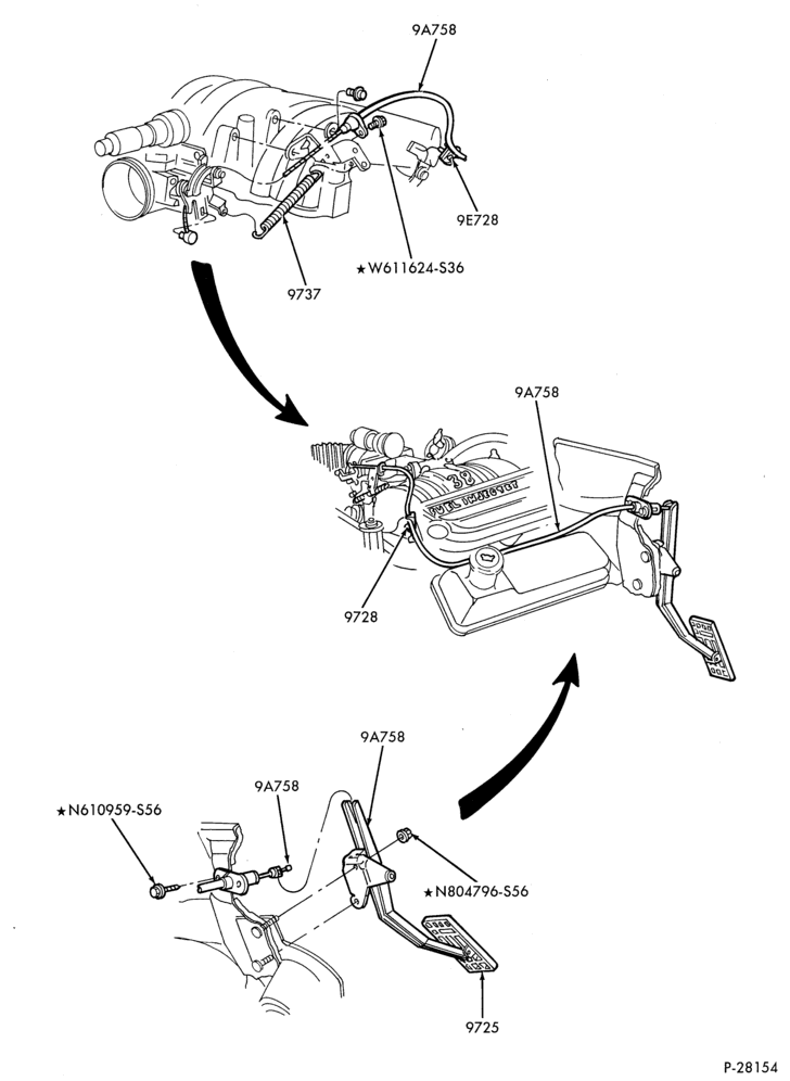 97 - 6 CYL. 3.8L-Accelerator linkage