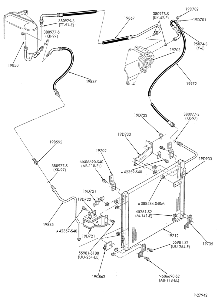 AC HOSES & TUBES-6 cyl. - 4.9L-F & U
