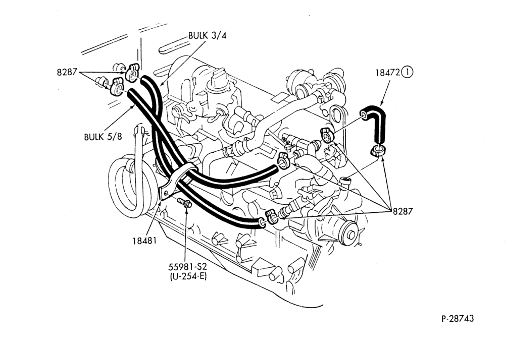 HEATER HOSES & TUBES-6 cyl. - 3.3L-S,MF