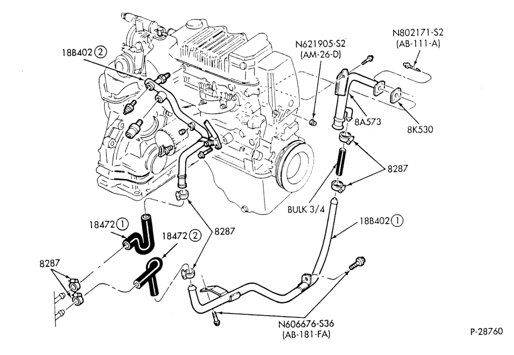 AIR CONDITIONER-4 cyl. - 1.9L - EFI - w/o A/C-W,MW