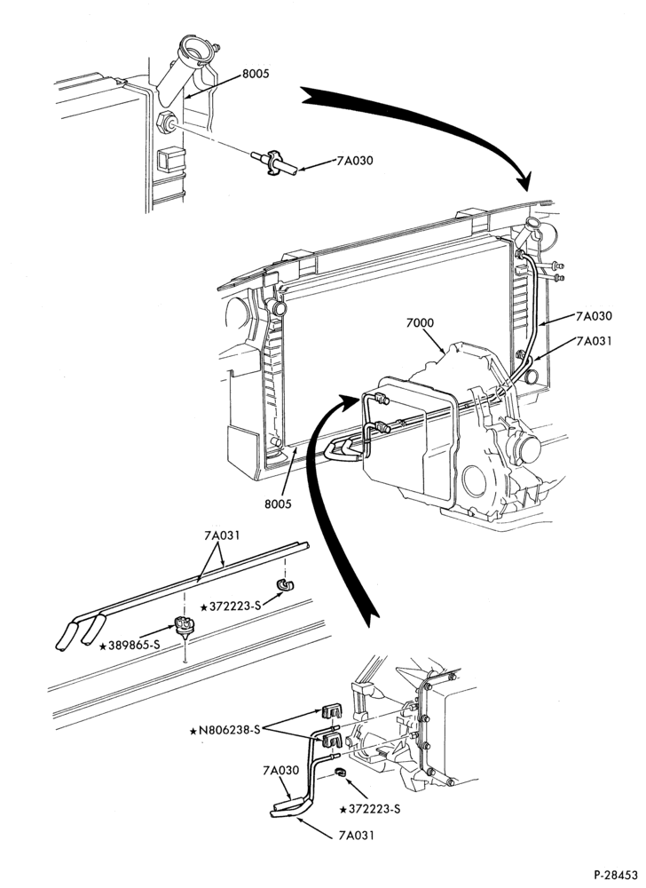 AUTOMATIC TRANSMISSION-EXTERNAL PARTS - Oil cooling system - without trailer tow-TW