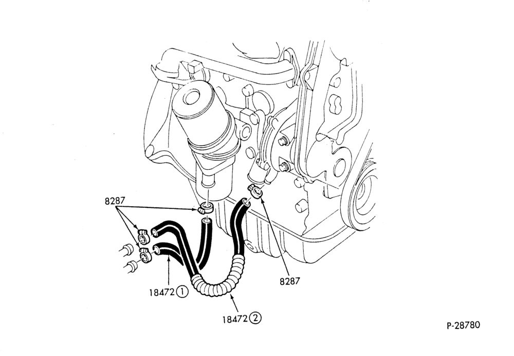 HEATER HOSES & TUBES-4 cyl. - 2.0L - Diesel - w/A/C-B,MB