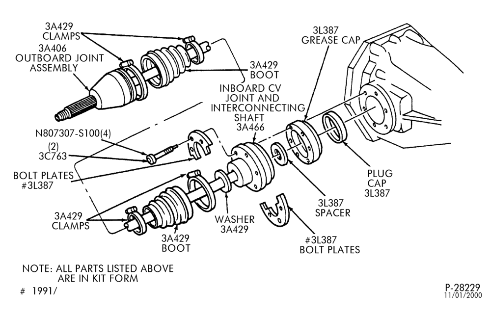 30.1 - FRONT AXLE-Front axle - All Wheel Drive - Page B-A