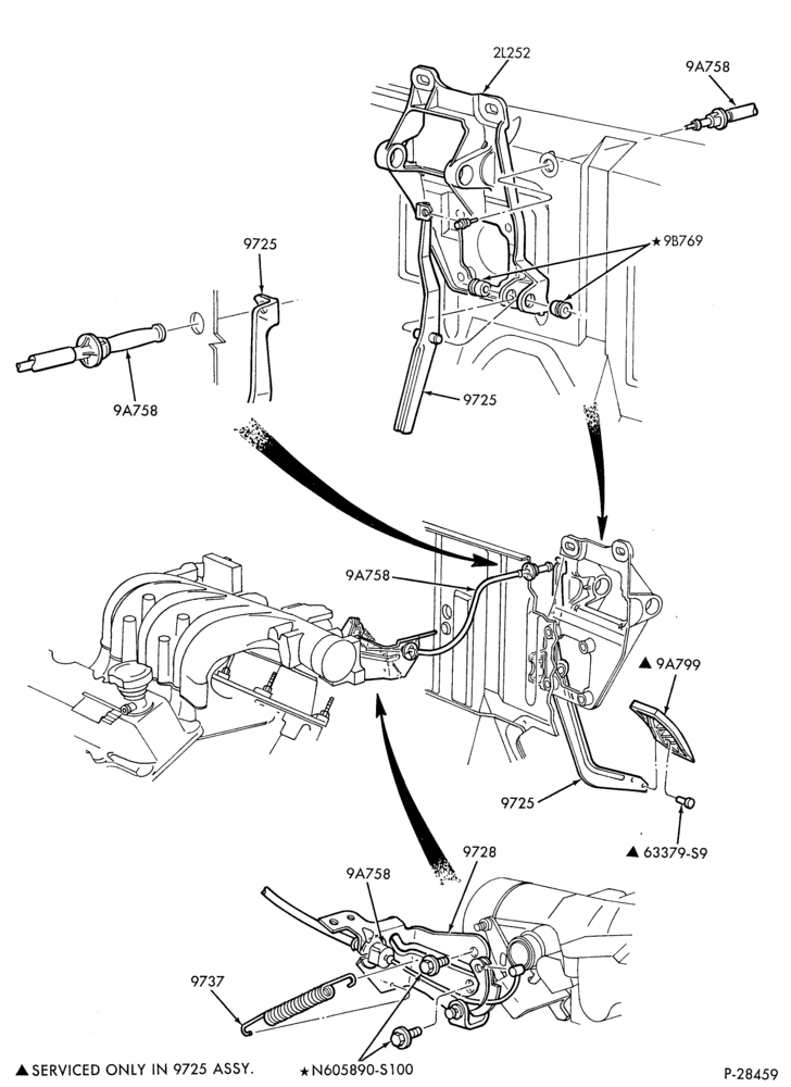 97 - 6 CYL. 3.0L-Accelerator linkage