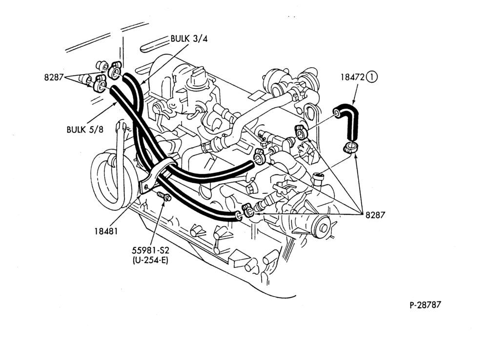 HEATER HOSES & TUBES-6 cyl. - 3.3L-G,MF