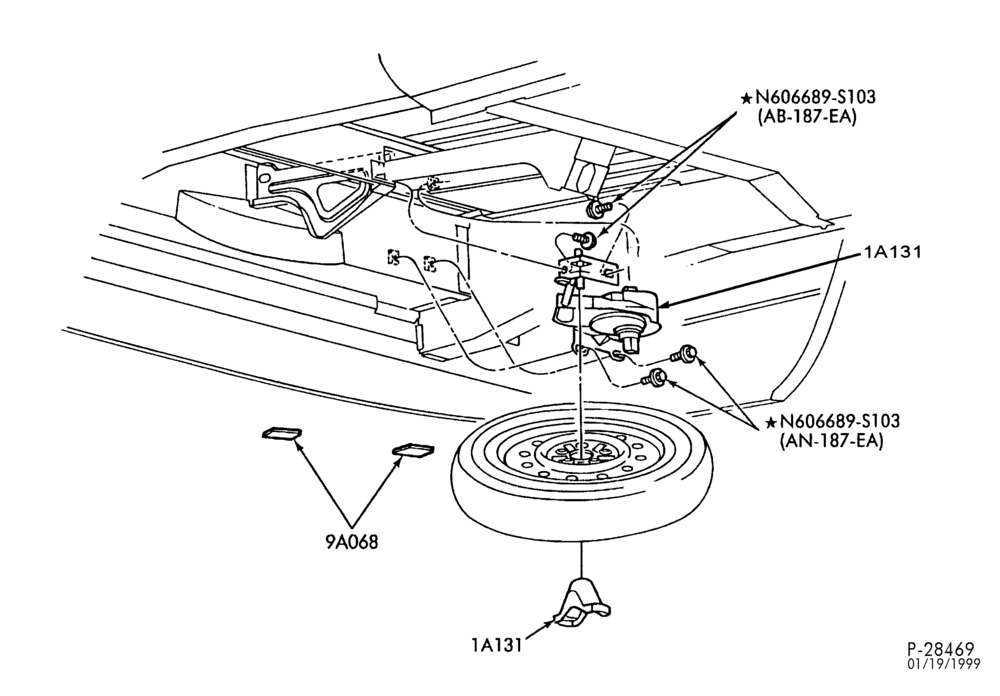 10.1 - SPARE WHEEL CARRIERS-Spare wheel stowage-TW