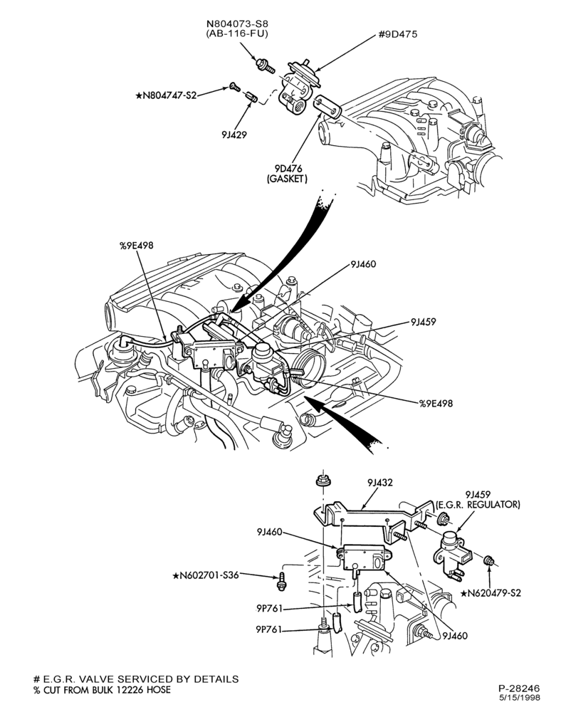 94.5 - 6 CYL. 3.8L-Emission system - exhaust gas recirculation