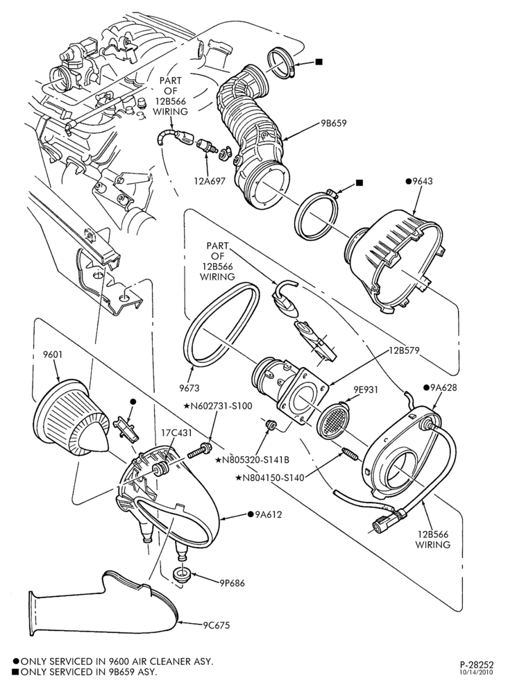 96 - 6 CYL. 3.8L-Air cleaner