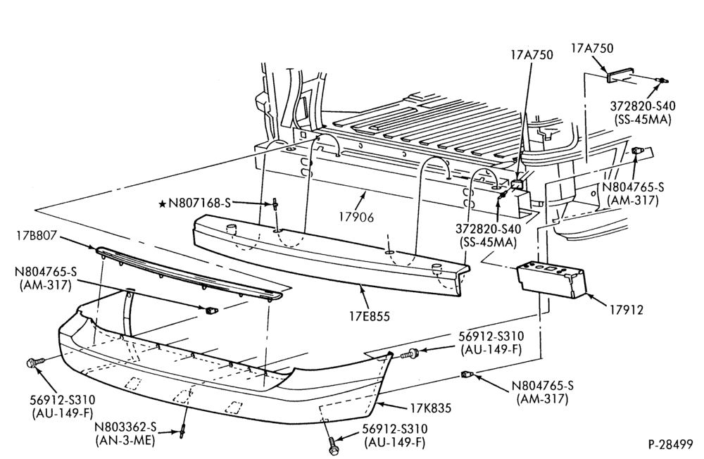 176 - BUMPERS-Rear bumper parts-TW