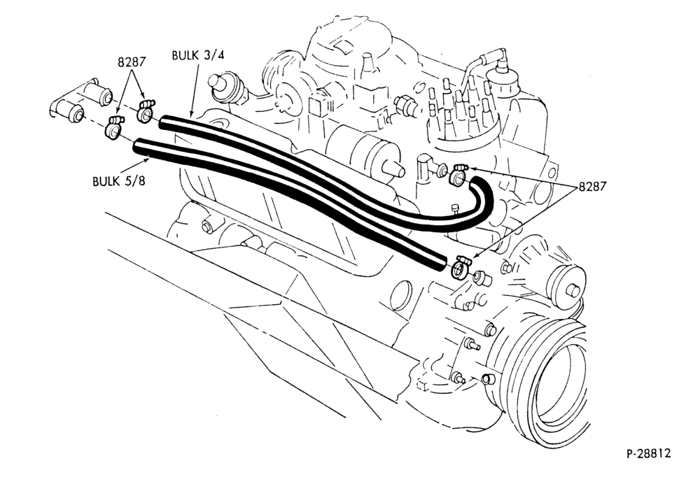 HEATER HOSES & TUBES-8 cyl. - 4.2L-P,MP