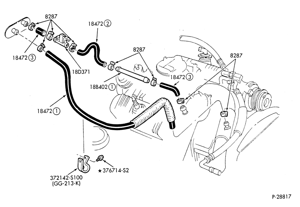 HEATER HOSES & TUBES-6 cyl. - 3.8L - w/A/C - w/ATC-G,MG