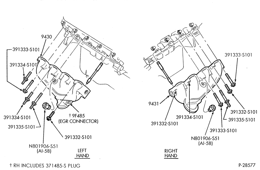 90.1 - 8 CYL. 6.1L, 7.0L GAS - M.F.I.-Exhaust manifold and related parts
