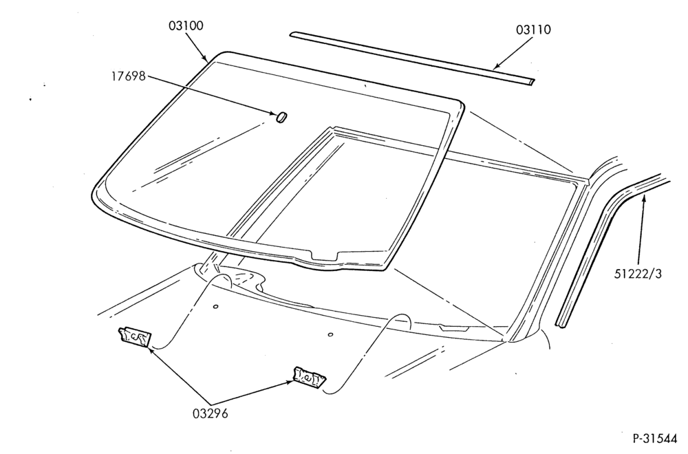 030 - CONSOLE, DASH, WINDSHIELD-Windshield parts-TE