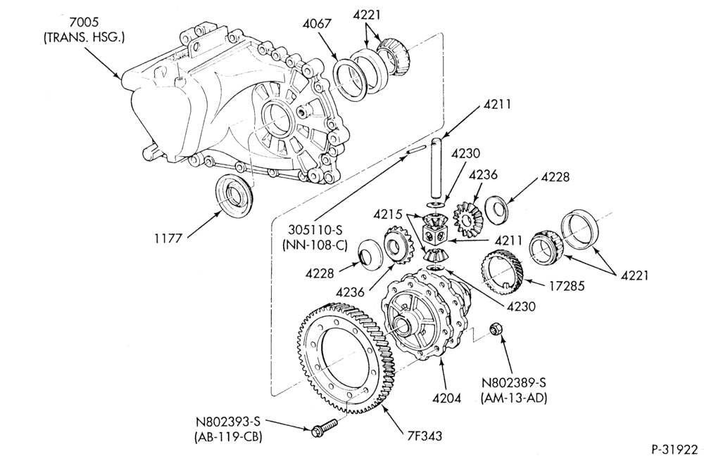 40 - REAR AXLE-DIFFERENTIAL - TRANSAXLE - M/T
