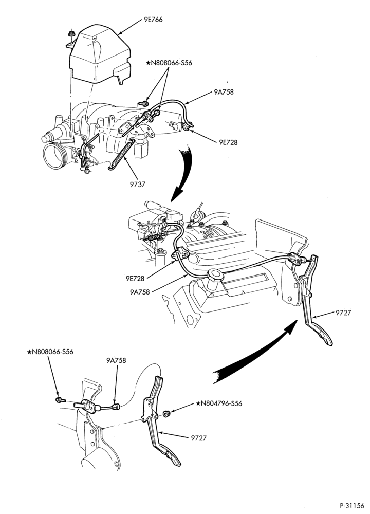 97 - 6 CYL. 3.8L-Accelerator linkage
