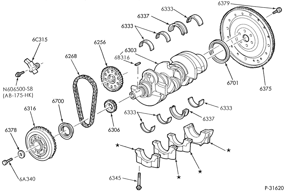 ENGINE-Engine crankshaft & flywheel