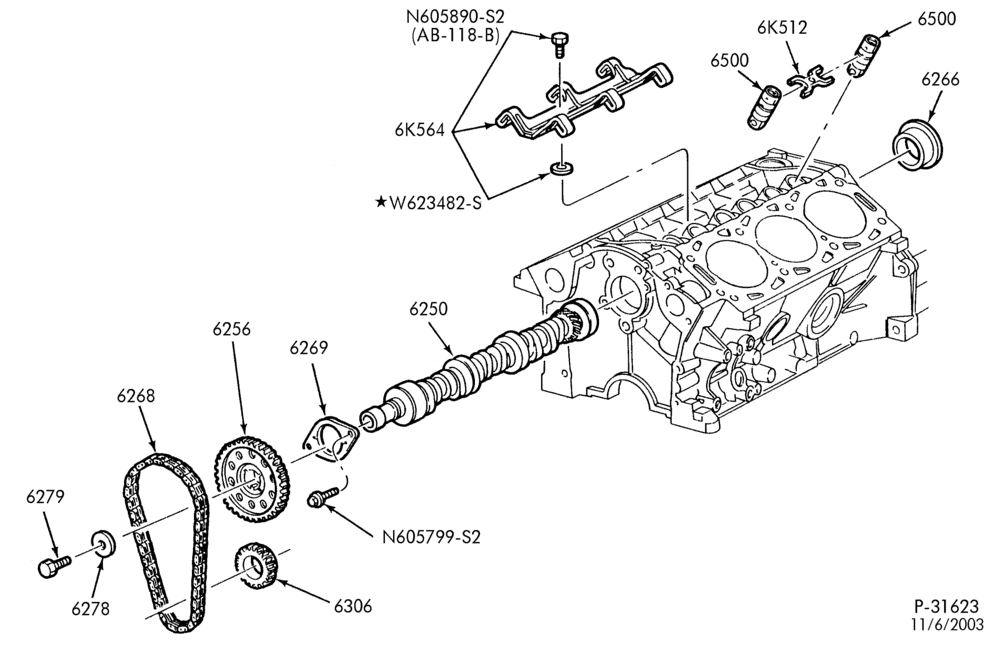 ENGINE-Engine camshaft, gear & bearings
