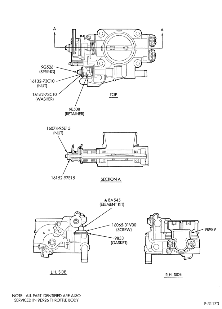 95 - BODY ASY. (THROTTLE AIR INTAKE CHARGING)