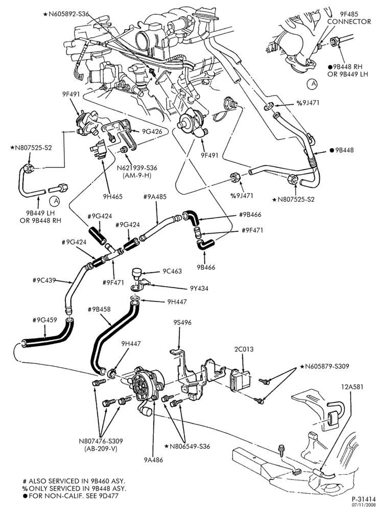 94.2 - 6 CYL. 3.0L - EXC. DOHC-Secondary air injection (Air)