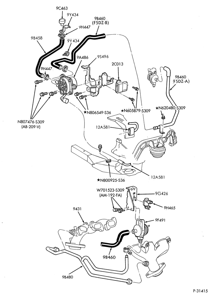 94.2 - 6 CYL. 3.0L - DOHC-Secondary air injection (Air)