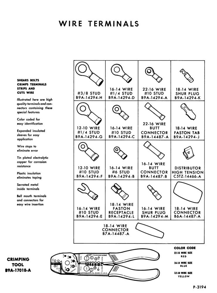 145 - ELECTRICAL SYSTEMS-Wire Terminals-A