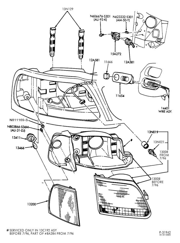130 - LAMPS-Headlamp, parking lamp & turn indicator-TE