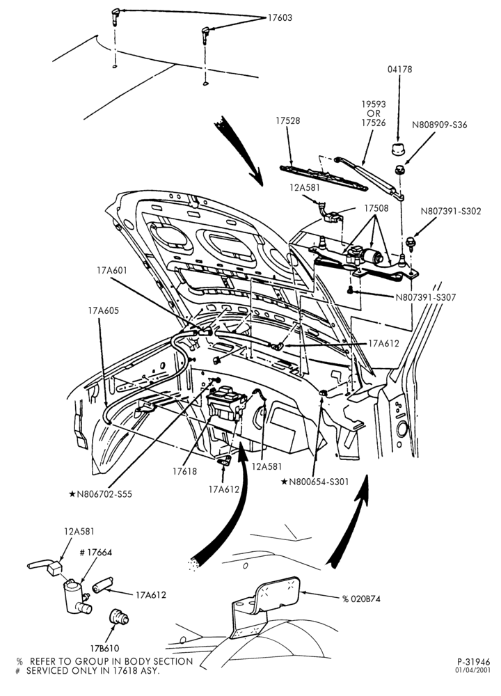175 - WIPERS & WASHERS-Windshield wiper motor & washer-TE