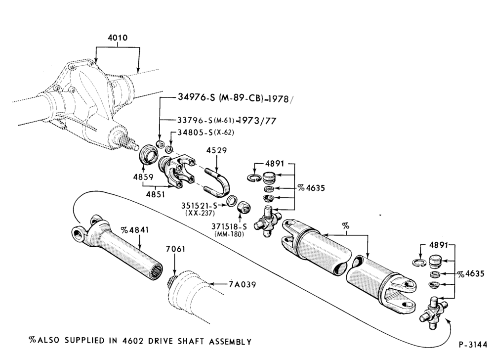40 - DRIVESHAFT-REAR AXLE