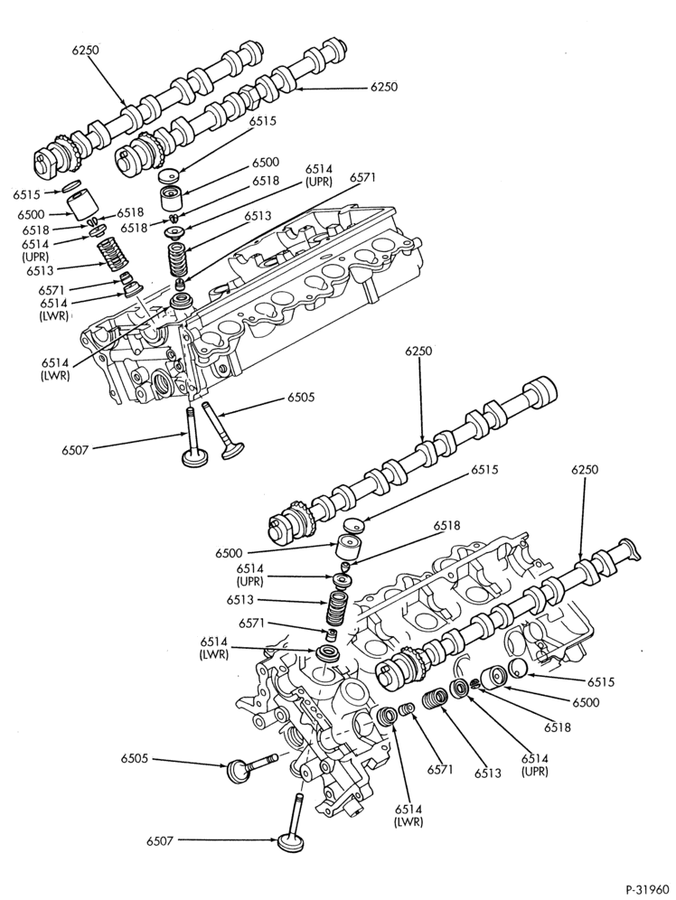 60.3D - 8 CYL. 3.4L - SHO-Valves mechanism & push rods