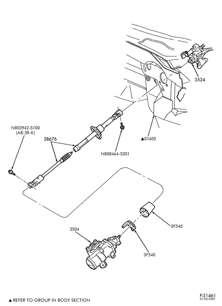 35 - STEERING-Steering column - tilt wheel - Page B-TE