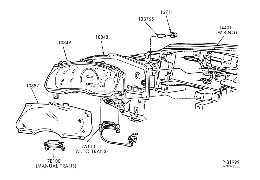 106 - DISTRIBUTOR AND IGNITION SYSTEM-Instrument cluster