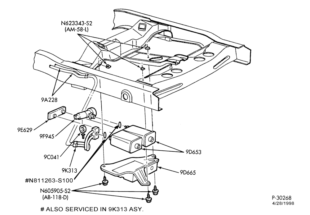 96.1 - 8 CYL. 5.0L - GAS-Fuel vapor canister & related parts
