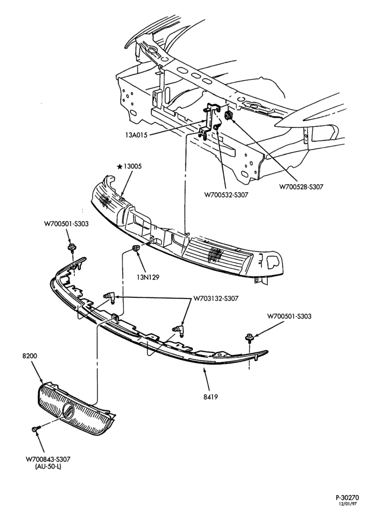 82 - RADIATOR, GRILL AND COOLING-RADIATOR GRILLE & RELATED PARTS - Mystique