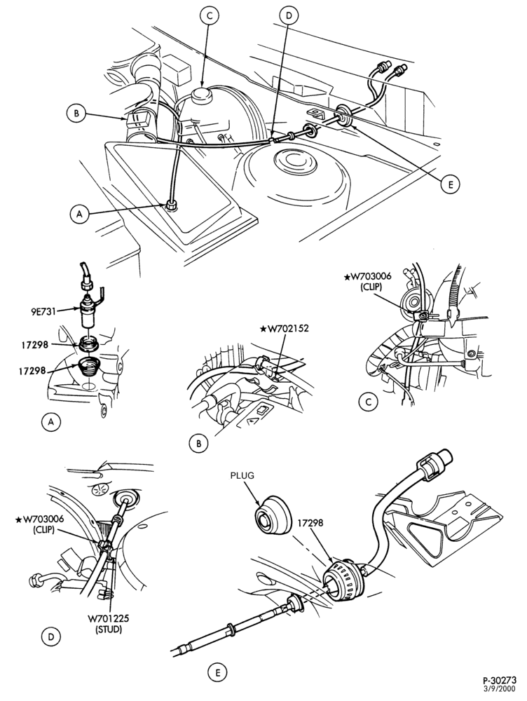 175.2 - SPEEDOMETER, BUMPERS, MIRRORS AND WIPERS-Speedometer cable