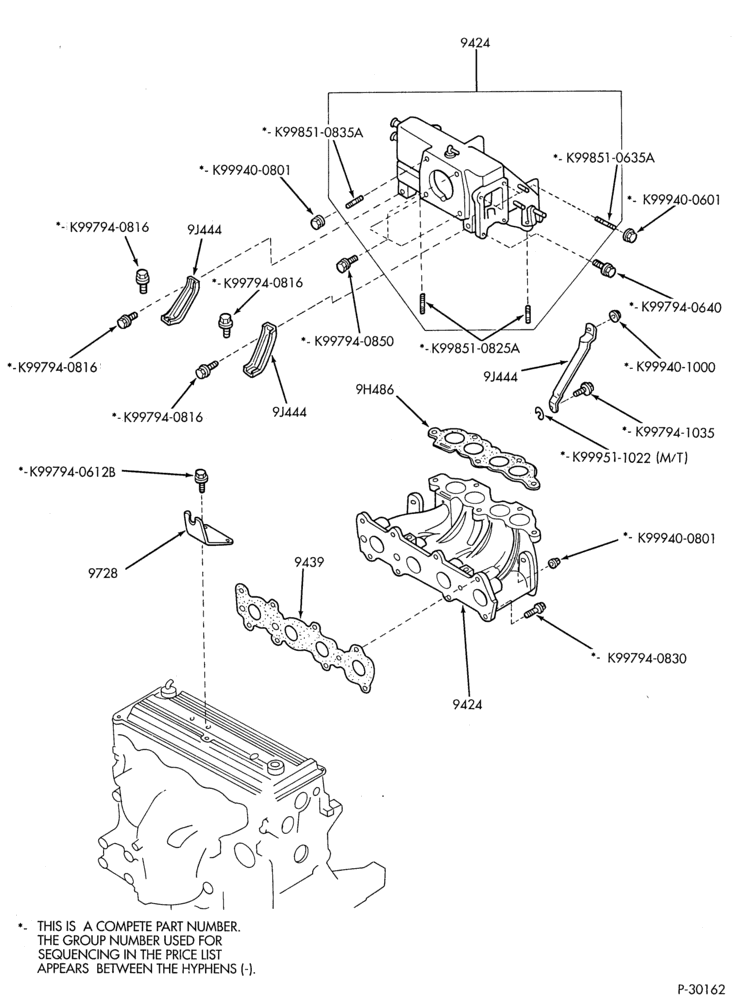 90.1 - FUEL SYSTEM AND CALIBRATION-Manifold installation - intake manifold