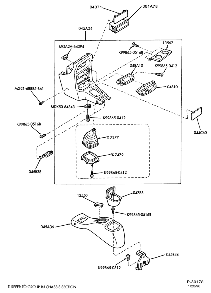 045 - BODY FRONT-Console and related parts