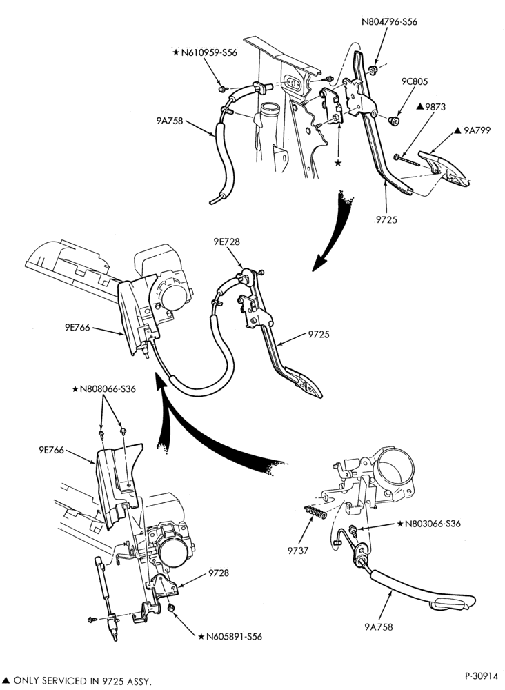 97 - 6 CYL. 3.0L - DOHC-Accelerator linkage