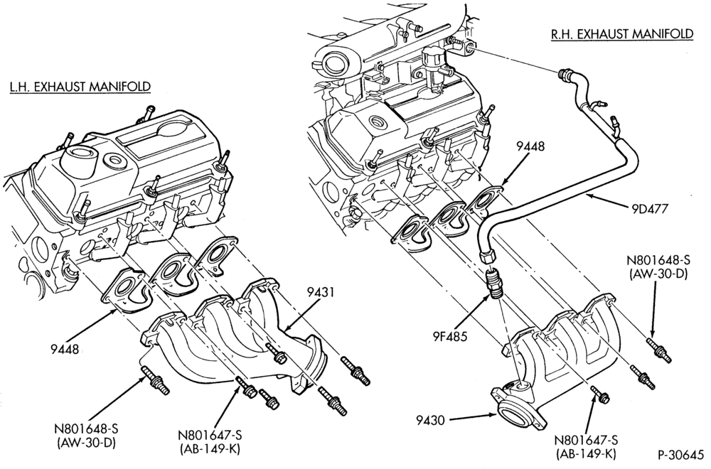 93 - 6 CYL. 4.2L - GAS-Manifold & related parts