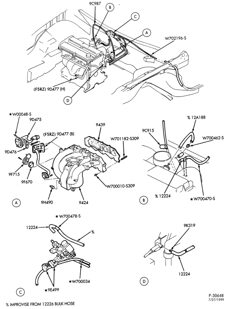 94.4 - 4 CYL. 2.0L-Emission system - exhaust gas recirculation - (E.G.R.)