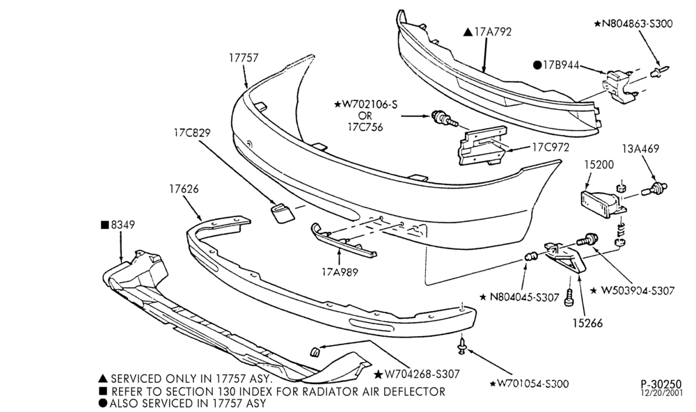 176 - SPEEDOMETER, BUMPERS, MIRRORS AND WIPERS-Bumper - front - Mystique - w/fog lamp