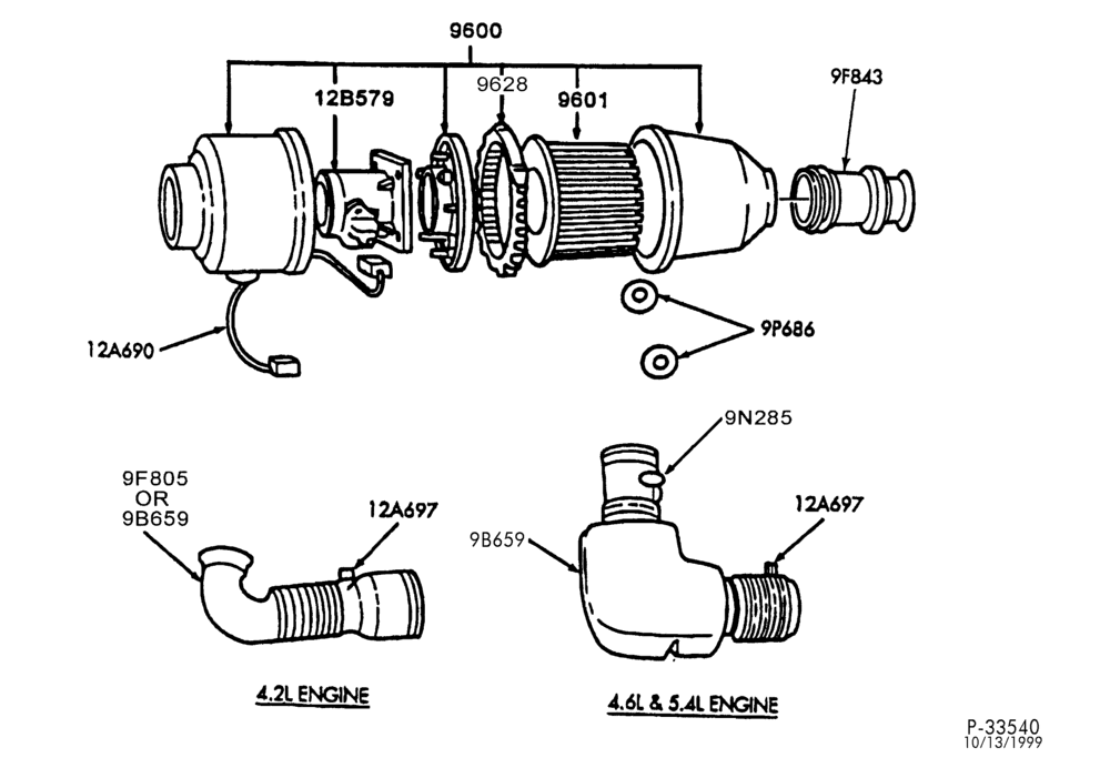 96 - AIR CLEANER, CHOKE, ACCEL, SPEED CONTROL-Air cleaner