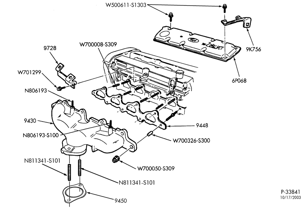 90.1 - 4 CYL. 2.0L - DOHC-Manifold & related parts - exhaust
