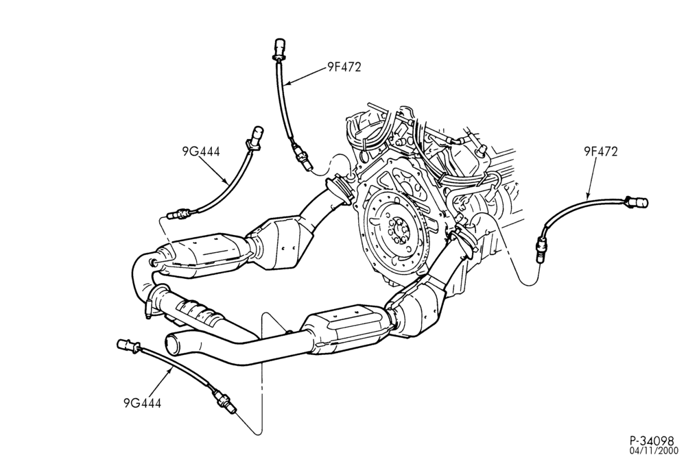 94.1 - 6 CYL. 4.2L - GAS-Exhaust gas oxygen & catalyst monitor