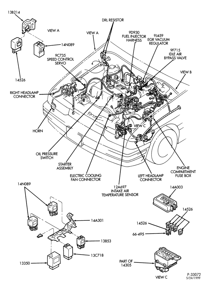 Схема установки F4CZ-14A301-A