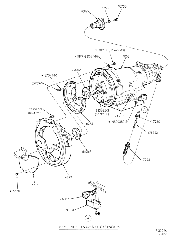 T75 - MT 643, MT 653 & MT 654-TRANSMISSION and CONVERTER - MT 643, MT 653 and MT 654 - installation-F-FT700/900