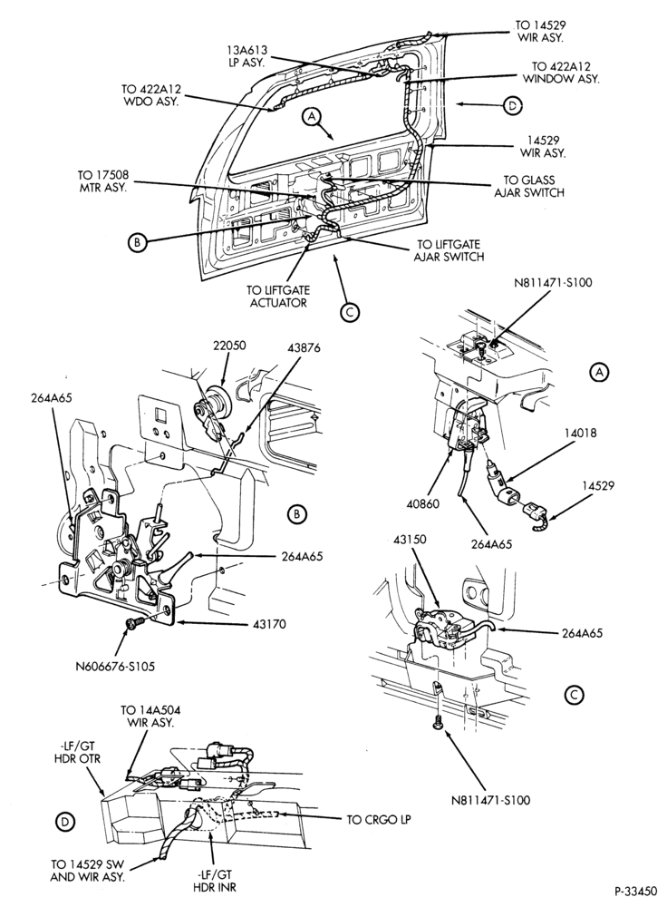 145 - ELECTRICAL SYSTEMS-Wiring system - power door locks, window controls & related parts - Page C-TE