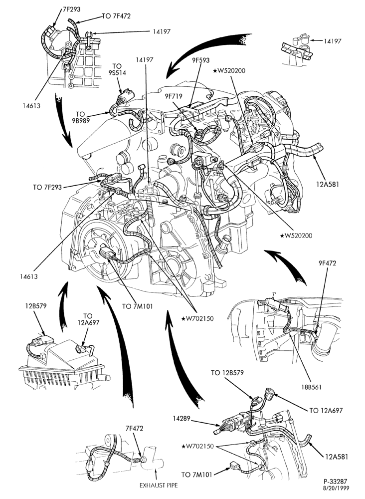 Схема установки F5RZ-18B561-A