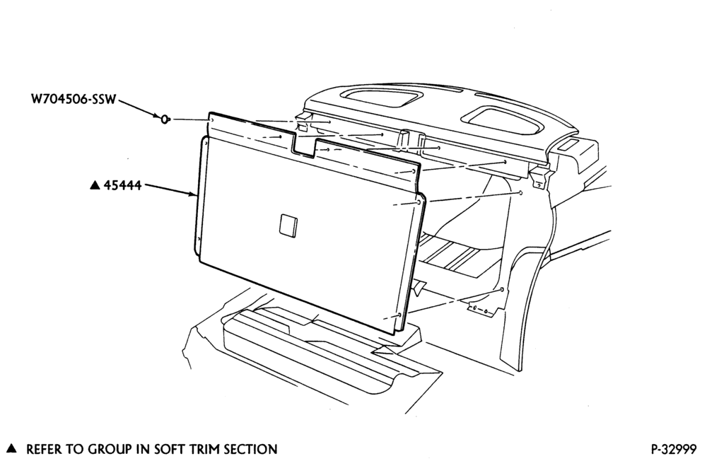 NB - SOFT, INTERIOR TRIM-Luggage compartment trim - longboard installation